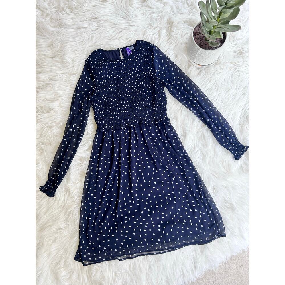 Seraphine Maternity and NursingNavy and White Dot Dress